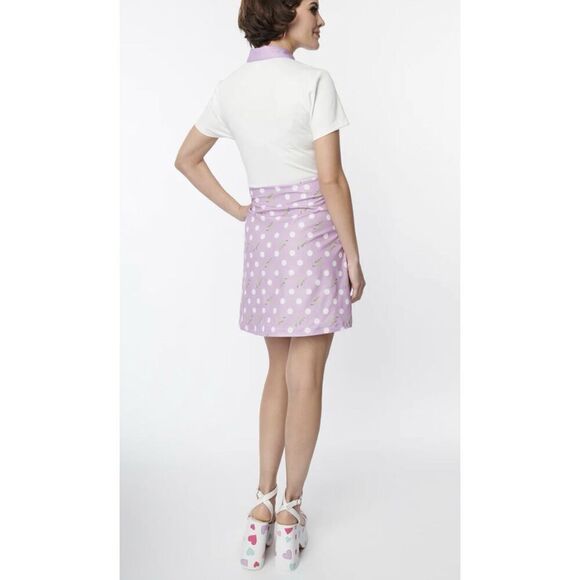 Unique Vintage Plus Size 1X Pusheen Purple Dot Knit Mod Shift Mini Dress - Picture 3 of 8